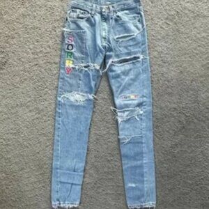 Rare One-of-a-kind pair of Sorry Not For Sale Sample Jeans - Size 30 x 33 OOAK